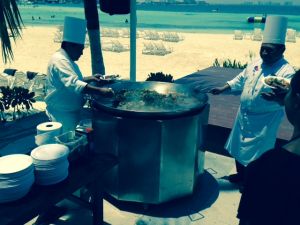 cooking on the beach